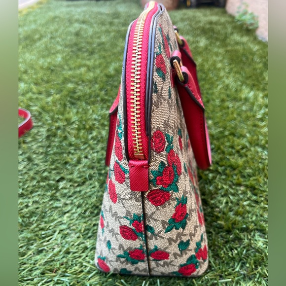 RARE Michael Kors Cindy Large Dome Floral Satchel Crossbody Handbag - Picture 4 of 12